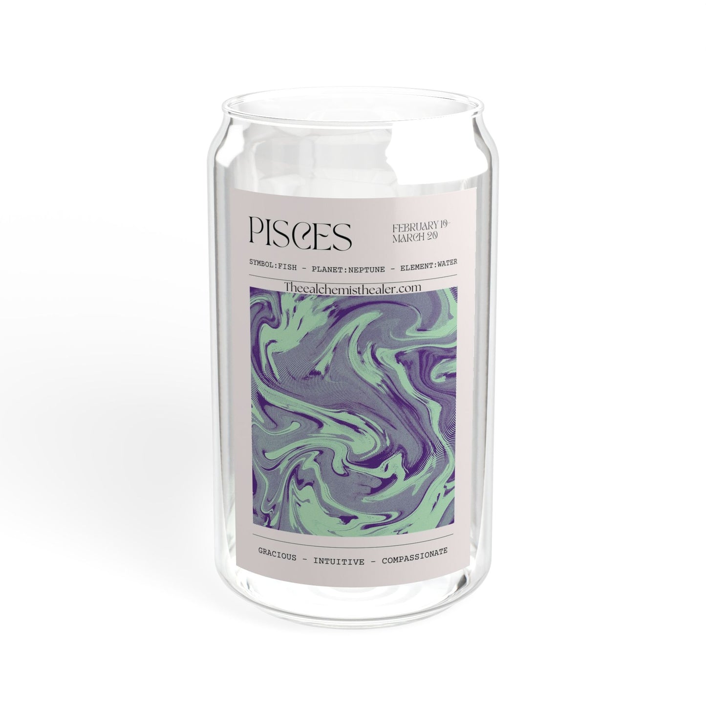 Pisces - Zodiac Glass Cup