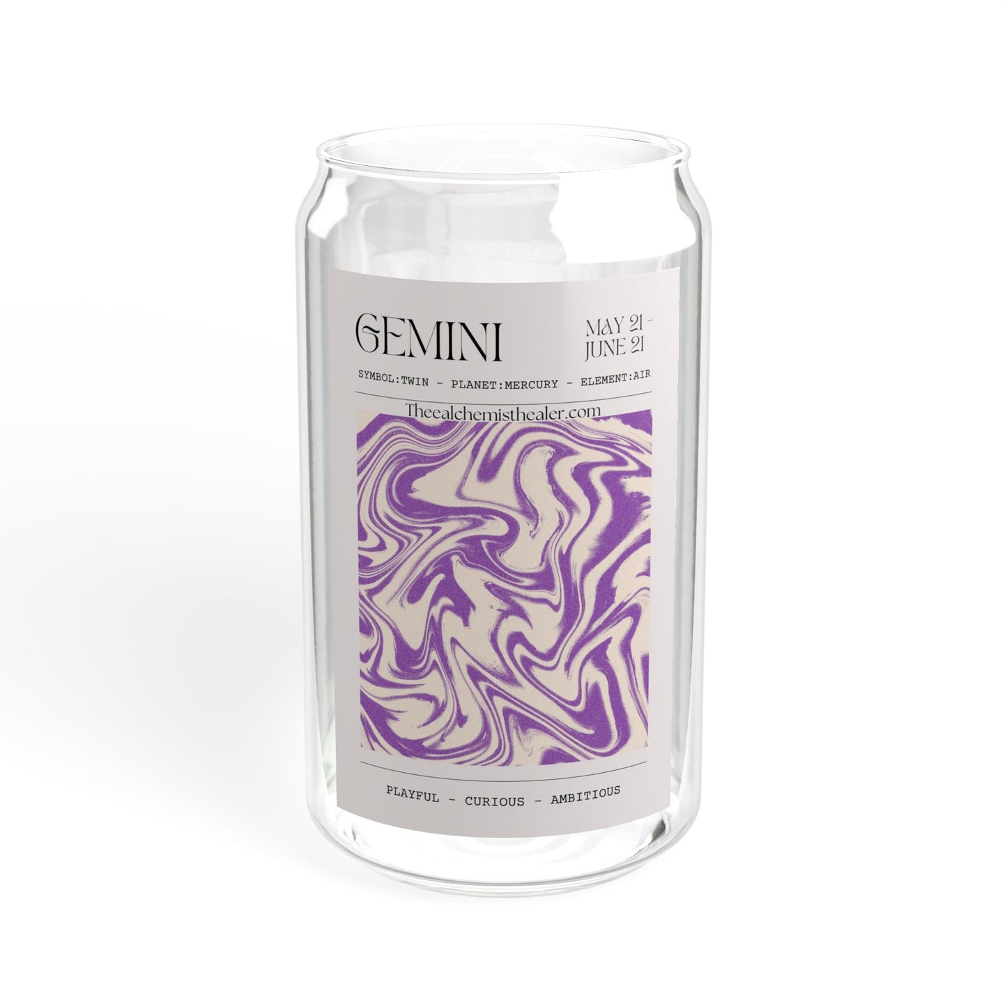 Gemini - Zodiac Glass Cup