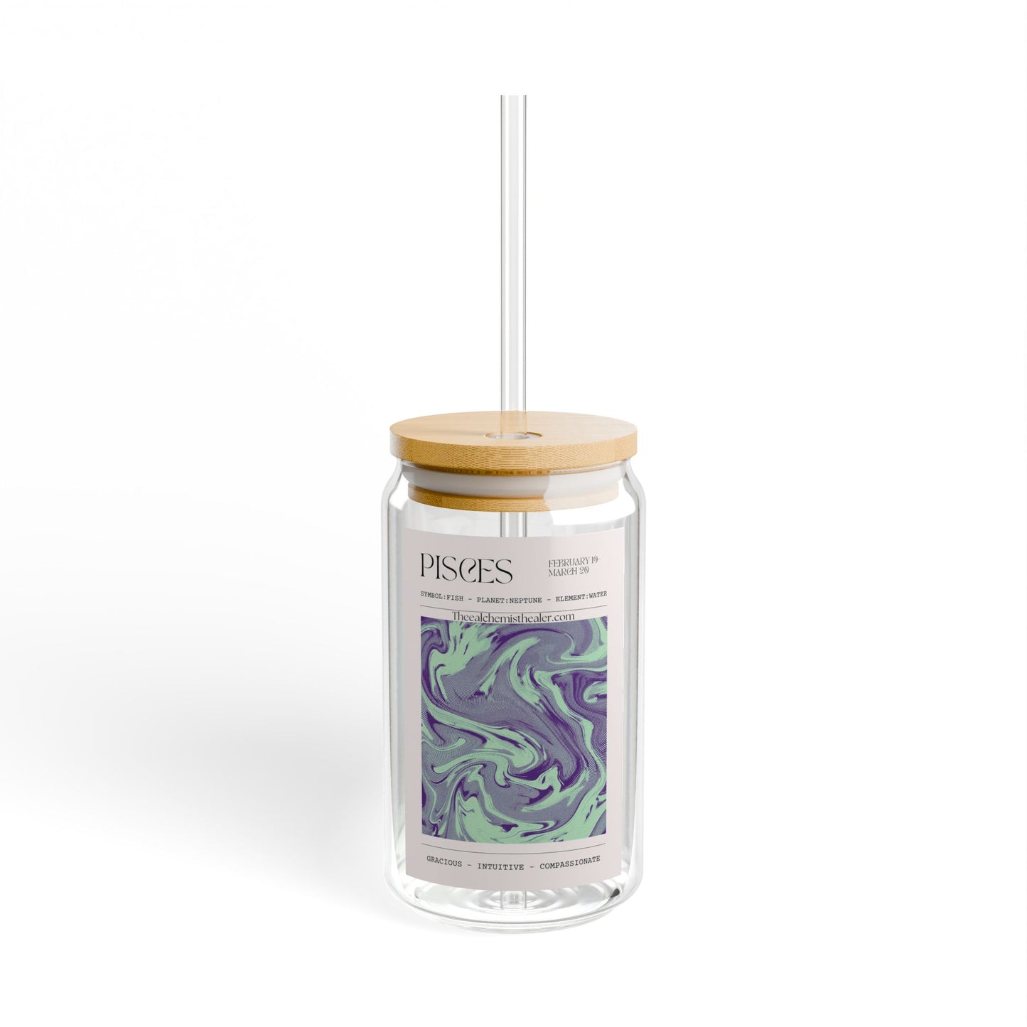 Pisces - Zodiac Glass Cup