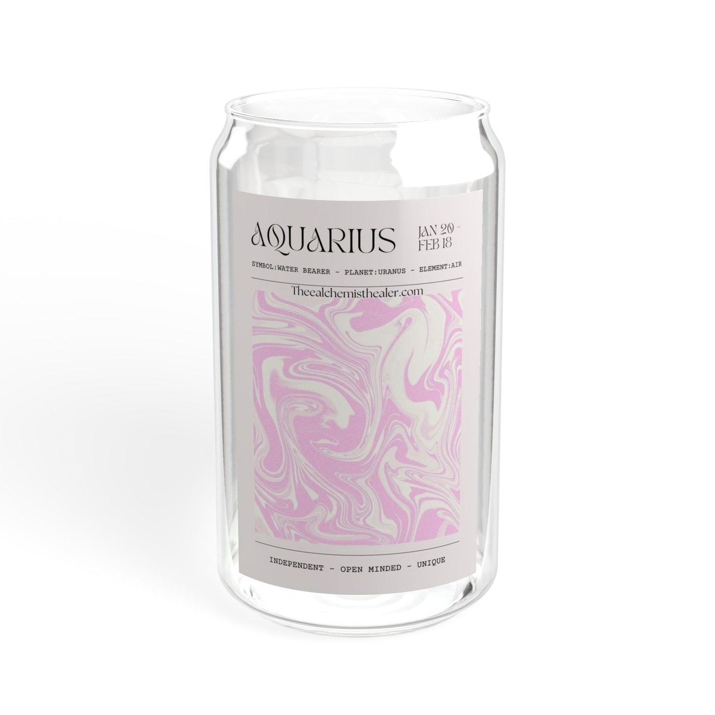 Aquarius - Zodiac Glass Cup