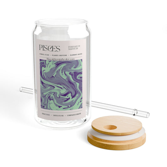 Pisces - Zodiac Glass Cup