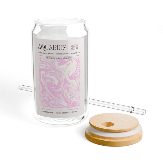 Aquarius - Zodiac Glass Cup